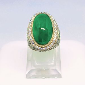 Cincin PERAK Permata NATURAL BACAN