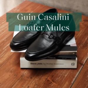 Guin Casalini Sepatu Slip On Pria Kulit Asli High Quality Shoes Kantor G-MV 330 - Black
