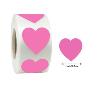 Heart-Shaped Sticker Labels Adorable Stationery Seals for Kids Scrapbooking Birthday Wedding Decorations Toys Gifts Childrens
