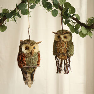 Owl Hanging Pendant Plant Corner Decorative Mural Classroom Corridor Ornament Environmental-Friendly Wooden Creative Wall Hanging