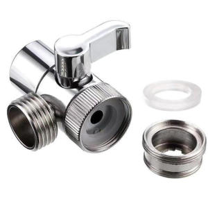 Zinc Alloy and Plastic Switch Faucet Adapter Kitchen Sink Splitter Diverter Valve Water Tap Connector for Shower Bathroom Access