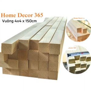Thanh Gỗ Thông Pallet Vuông 4x4 Dài 1m5 Gỗ Thông Xẻ Thanh Vuông Chà Mịn 4 Mặt