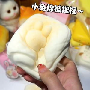 Squishy Rabbit Roll Slow Bounce Back Super Soft Finger Lickable Toy Stress Relief Toy DIY Brand Collectible Figurine for Ages 8+