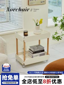 NORCHAIR Modern Nordic Mobile Sofa Side Table Living Room Simple Design Caddy Shelf Home Use Small Apartment Corner Table