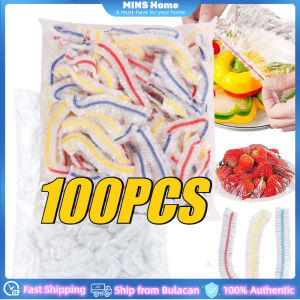 100PCS Transparent Disposable Food Elastic Plastic Cover Fresh Keeping Bag Food Films Kitchen Dishes Fruit Food Cover