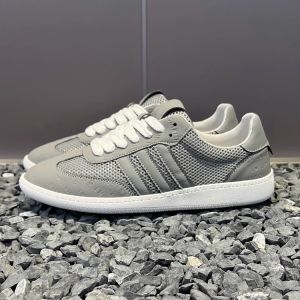 Fashionable Mens Shoes 2025 Autumn New Comfortable Matte Soft Bottom Three Stripe Dequn Casual Sporty Low Top Breathable