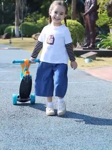 ONE-M290 Mainan Anak Skuter Otoped Sepeda Duduk 3 Roda 2in1 Ada Musik Lagu Lampu Scooter Anak Roda