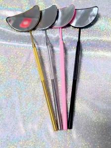 1pcs Moon Shaped Eyelash Mirror Long Hand Mirrors For Checking False Lashes Extension Supplies Accessories Make Up Tools