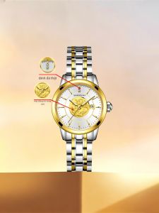 Shanghai | Đồng Hồ Cơ Tự Động 24K Vàng Kim Cương