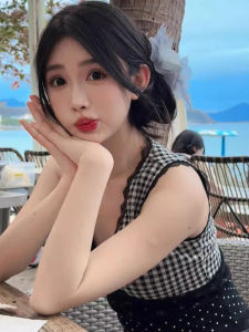 chaqi | Korean Sweet Cool Floral Print Asymmetrical Splicing Summer Slimming Waistband Polka Dot Vest Strapless Commute Style Casual Wear