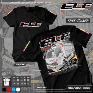 kaos truk elf rfr 71 baju driver muda distro keren dewasa bahan katun 30s