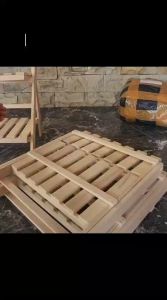 Rak Toples Bumbu Aesthetic 2 Tingkat Full Kayu Bisa di Lipat