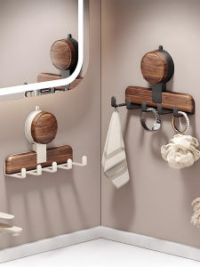 Bathroom Suction Cup Hook Hotel Grade Storage Rack No Drilling Wall Mounted Stable Adhesive Hook for Towels And Bathrobes