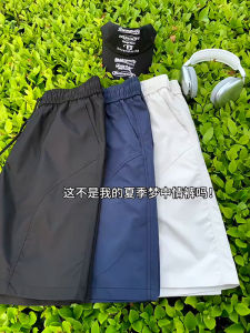 American Style Ice Silk Sports Shorts Mens Summer Thin Quick Dry Casual Outdoor Hiking Mountain Five-Quarter Pants