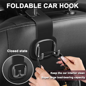 Compatible with Subaru Forester Outback Ascent WRX BRZ Legacy Crosstrek Cars. Folding Car Hook. Upgraded hidden double hooks. Suede leather. Metal double hooks.
