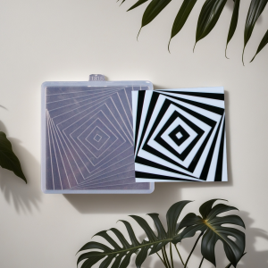 แม่พิมพ์ซิลิโคนทรงสี่เหลี่ยมสำหรับทำจานรองแก้ว เรซิ่นอีพ็อกซี่ แม่พิมพ์ทำเครื่องประดับ DIY จี้ห้อย แม่พิมพ์งานฝีมือเครื่องประดับสร้างสรรค์