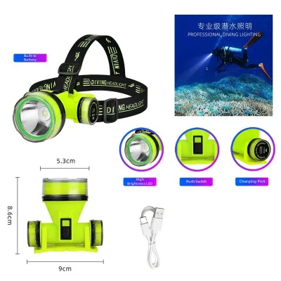 JIANGBEI | Strong Light Rechargeable Underwater Diving Headlight