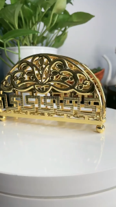 Golden Iron Tissue Holder Hotel Tissue Holder Creativenapkin Holder Tabletop Tissue Dispenser