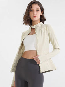 QYUED | Quick-Dry Breathable Stretchy Fleece Zip-up Yoga Top Windproof
