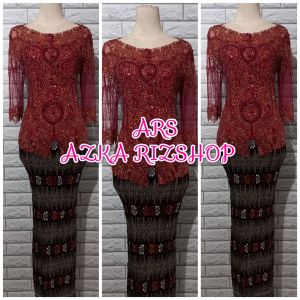 set kebaya pesta kebaya wisuda lengan 7/8 kebaya termurah Kebaya abg kebaya kerah sabrina kebaya modern