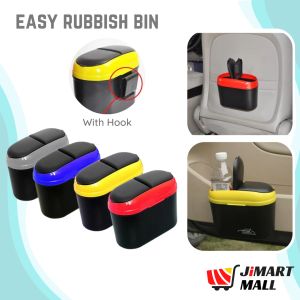 RUBBISH BIN WITH HOOK Dustbin Back Seat Car Side Door Mini Trash Box Garbage Interior Organizer Waste Basket Storage Kereta 车载垃圾桶 Axia Myvi Bezza Alza Waja Saga Wira Persona Iriz Aruz Ativa Viva