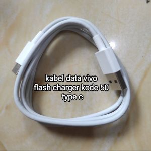 kabel data vivo flash charger original asli type c bawaan hp y21 y22 y30 y33 v19 v20