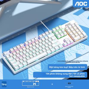 AOC | Bộ Bàn Phím Cơ Chơi Game Full Công tắc Xanh có thể Tháo Lắp