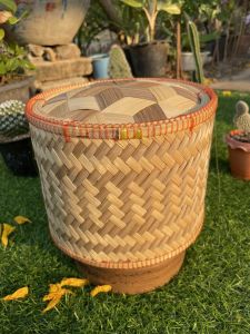 กระติ๊บข้าวจากไม่ไผ่ขนาดใหญ่ 8 นิ้ว