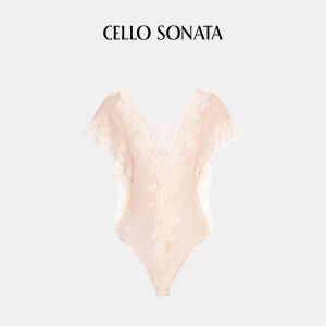 Cello Sonata | Spring Lace Embroidery Reversible One-Piece Blouse