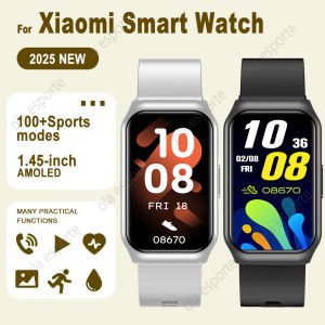 Smart Watch 1.45 inch HD AMOLED Screen Bluetooth Call Smartwatch Heart Rate Sleep Health Monitoring Sports Watches For Men Women