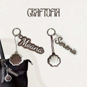 CRAFTOFIA Shell Clicker with Personalized Name Keychain/ Name Charm I Premium 3D Printed PLA