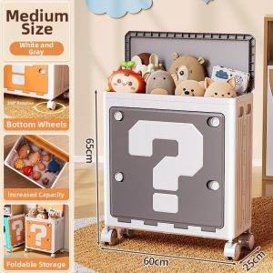 XUNHUAI | Large Storage Box For Clothes And Toys With Wheels And Folding Lid
