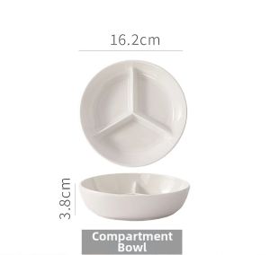 TANGJIXIONG | Three Compartment Ceramic Steaming Plate
