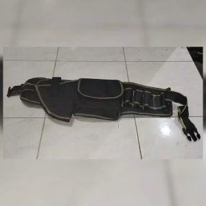 TAS TUKANG PINGGANG HITAM 5+2 KANTONG SEKRUP ALAT BESAR KANTONG POLYESTER peralatan tool bag toolbag bisa isi sekrup ada kantong tertutupnya