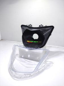 Reflektor Lampu Depan Jupiter MX KING V1 Smoke Hitam Bahan Biled Bilet Ala Ala