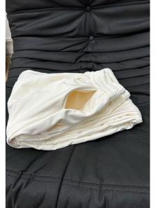 High Waist Wide Leg Pants Womens Loose Casual Drapey Texture Long Version 175cm Taller 180m White Milk Sheep Mountain