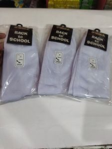 1PASANG kaos kaki SMA polos putih bahan lembut dan tebel