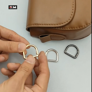 [No Stitching]D-Shaped Spring Ring For Bags 19bag Handbag Crossbody Shoulder Strap Connection Buckle Horseshoe Buckle Opening Movable D Buckle Pendant Ring Diy Key Ring Hook Buckle