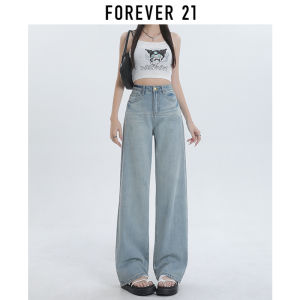 Forever21 | Quần Jeans Dáng Rộng Slim Fit Màu Xanh Nhạt