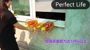 ราวตากผ้า ราวตากผ้า สแตนเลส แขวนขอบระเบียงและหน้าต่าง ความยาวปรับไป พับเก็บได้ราวแขวนผ้า