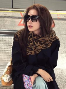 Khăn Choàng Lông Da Báo Họa Tiết Da Báo Cổ Dài Mỏng Thời Trang Mỹ Hot Bé Gái Cao Cấp Đa Năng Khăn Quàng Cổ Khăn Choàng