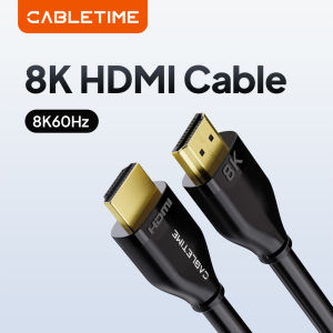 Cabletimes | CABLETIME 8K HDMI to HDMI 2.1 Cable 48Gbps High Speed 8K 60Hz 4K 120Hz HDMI-compatible Cable for Switch PC Laptop TV Devices