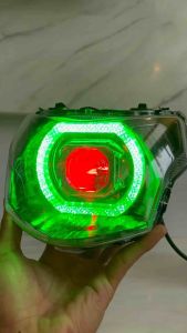 Lampu Depan Custom Vega ZR Biled Matrix X1 RGB Ganti Warna Via HP