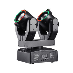 Ybeiyuan | New Double Head Moving Head Beam Light With Aperture Remote Control DMX512 DJ Disco Bar Christmas Birthday Party Effect Light