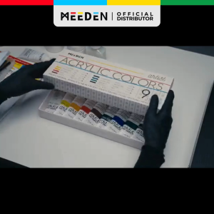 Meeden Artist-Grade Acrylic Paint Set 9 Colors x 60 ml - Professional Acrylics - Heavy Body Vivid Colors Fluid Texture