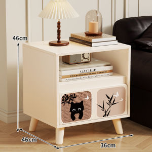 Simple Small Coffee Table Sofa Side Table with Drawer Living Room Corner Cabinet Storage Home Furniture Square Table