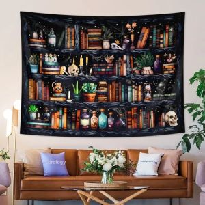 VIKAMA Cây Sự Sống Boho Tấm Thảm Mặt Trời Mặt Trăng Bầu Trời Đầy Sao Treo Tường Để Trang Trí Phòng Khách Polyester Vải Không Dệt Treo Nền Vải