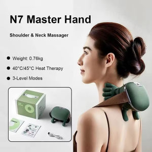 Bionic Massage Pillow Finger Pressure Neck Massager Back and Shoulder Massager Electric Kneading Neck Deep Massage Muscle Relax