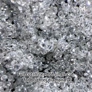 Messi Jewelry DEF VVS-SI Top Melee Lab Grown Diamonds: 0.8mm -3mm 1CT HPHT Full Cut Little Diamond Wholesale