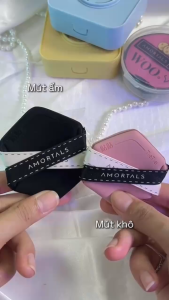 Set Bông Mút Trang Điểm Amortals Powder Puff Tán Nền Siêu Mịn Đàn Hồi Cao Cấp